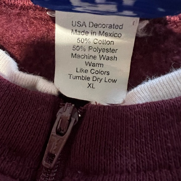 Wine Sweatshirt with floral leaf design - Picture 5 of 5